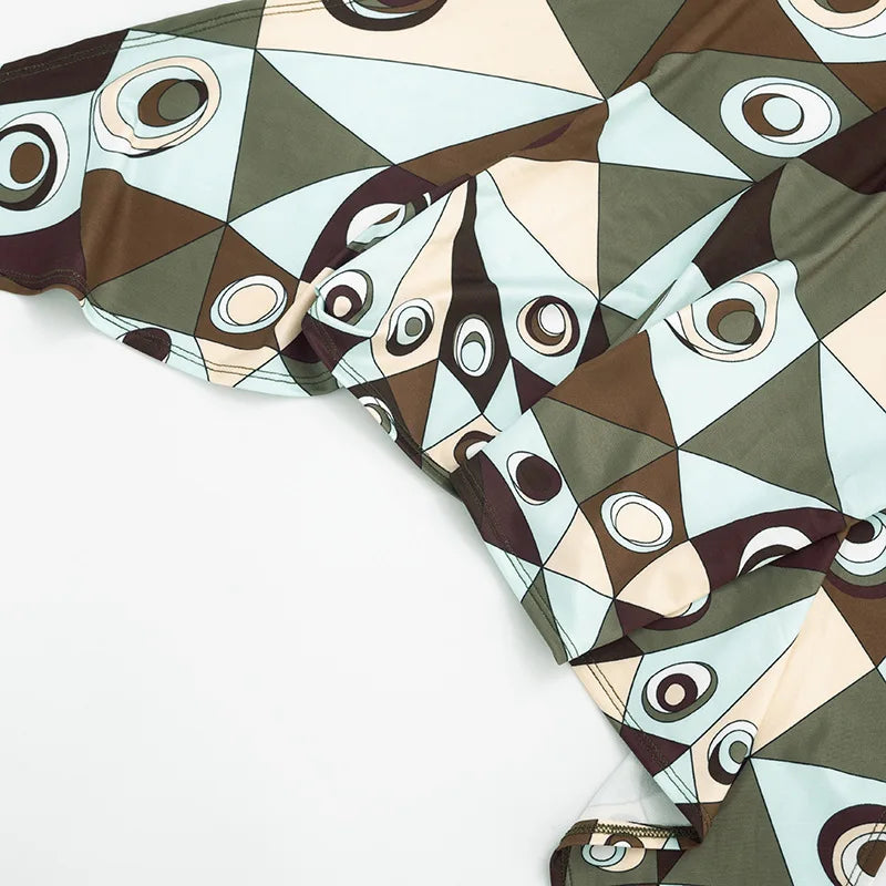 Geometric Print Pants Set