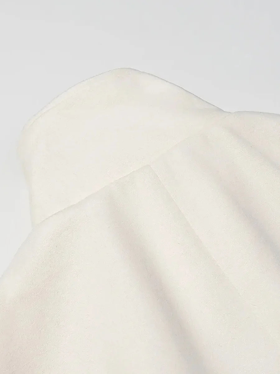 Luxurious Wool Stand Collar Coat