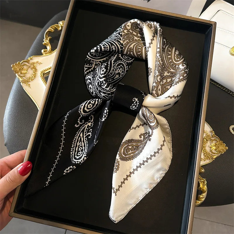 Houndstooth Printed Vintage Headscarf