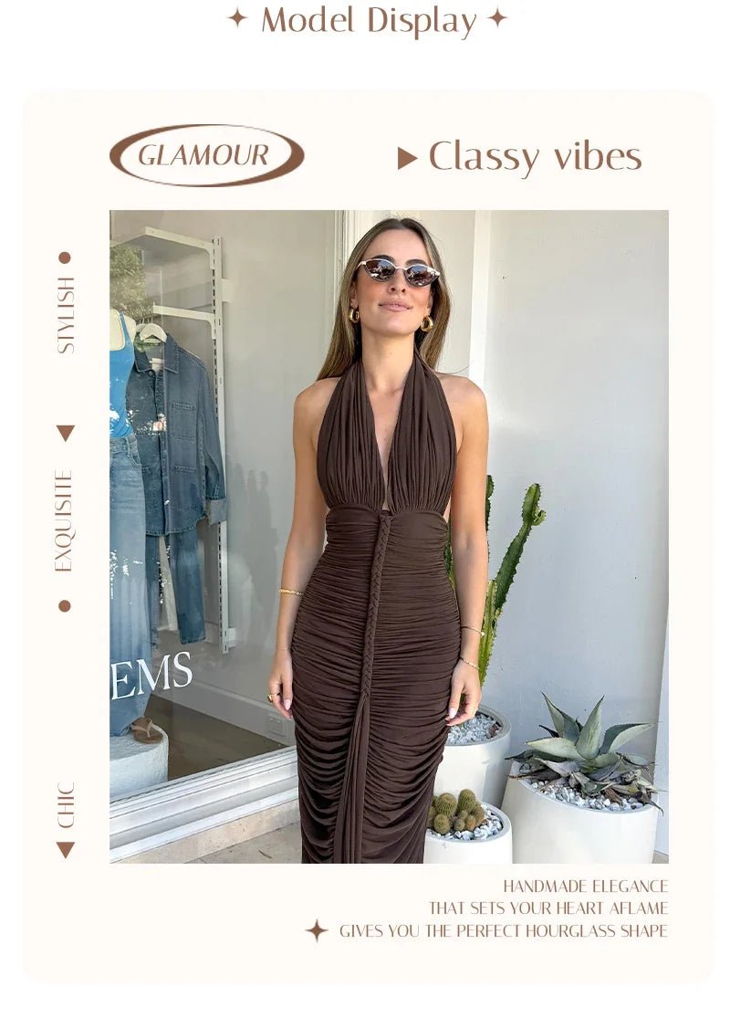 Maria Ruched Maxi Dress