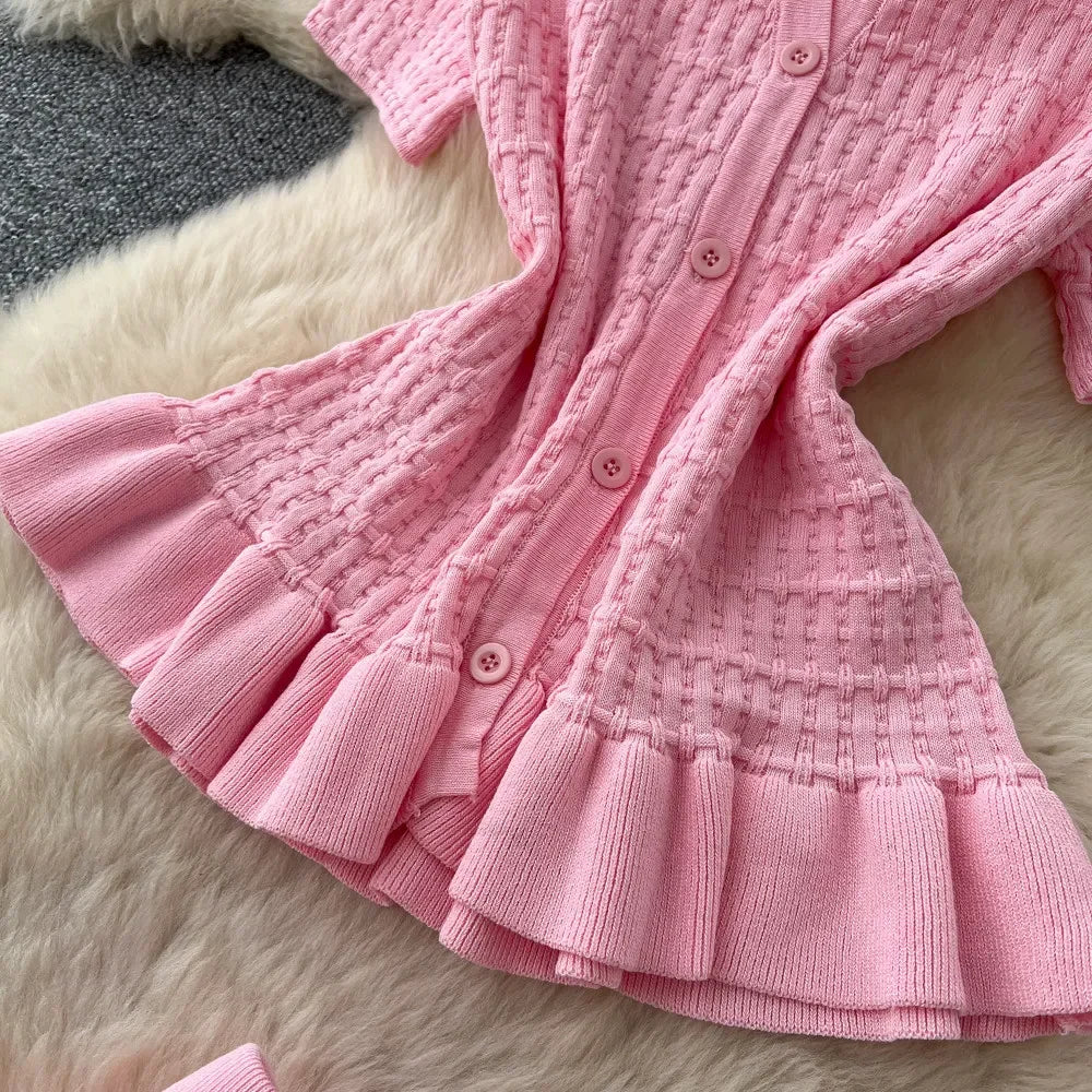 Lorena Ruffle Hem Skirt Set
