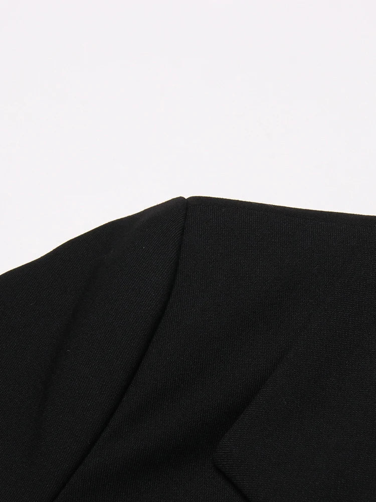 Notched Collar Belt Temperament Blazer