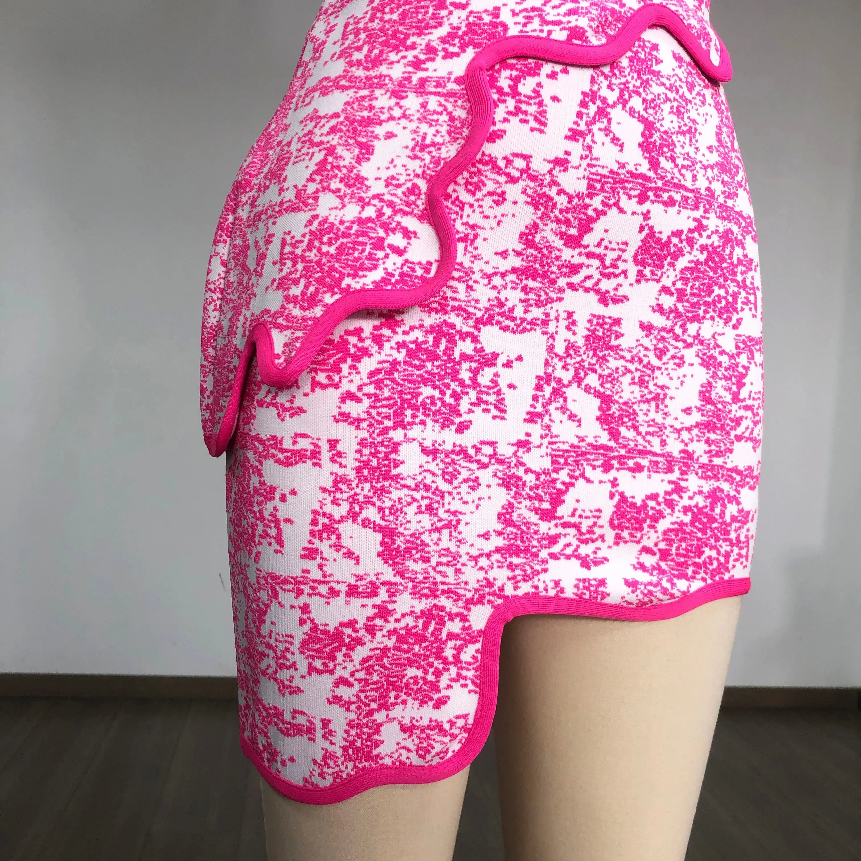 Irene Asymmetrical Bandage Skirt Set