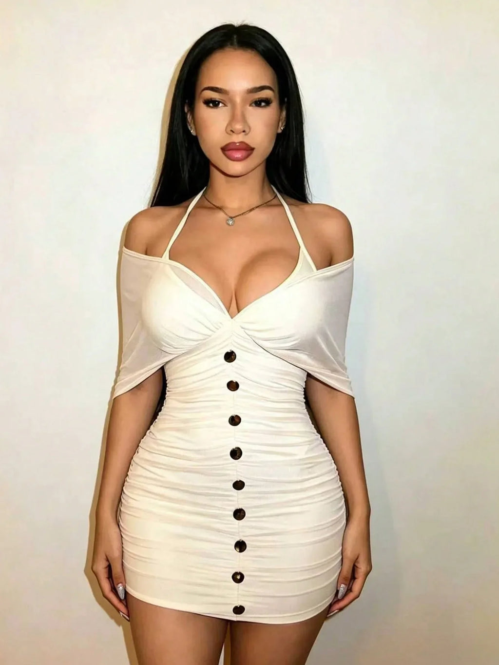 Leasha Mesh Mini Dress