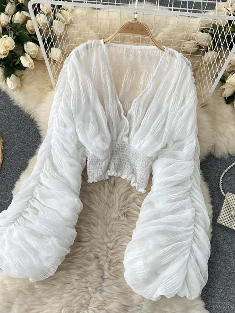 Chiffon Puff Sleeve Top