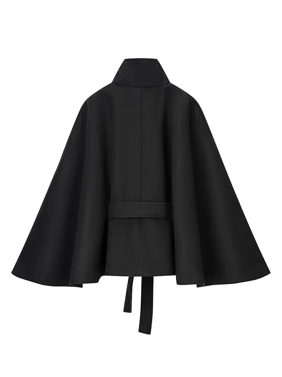 Luxurious Wool Stand Collar Coat
