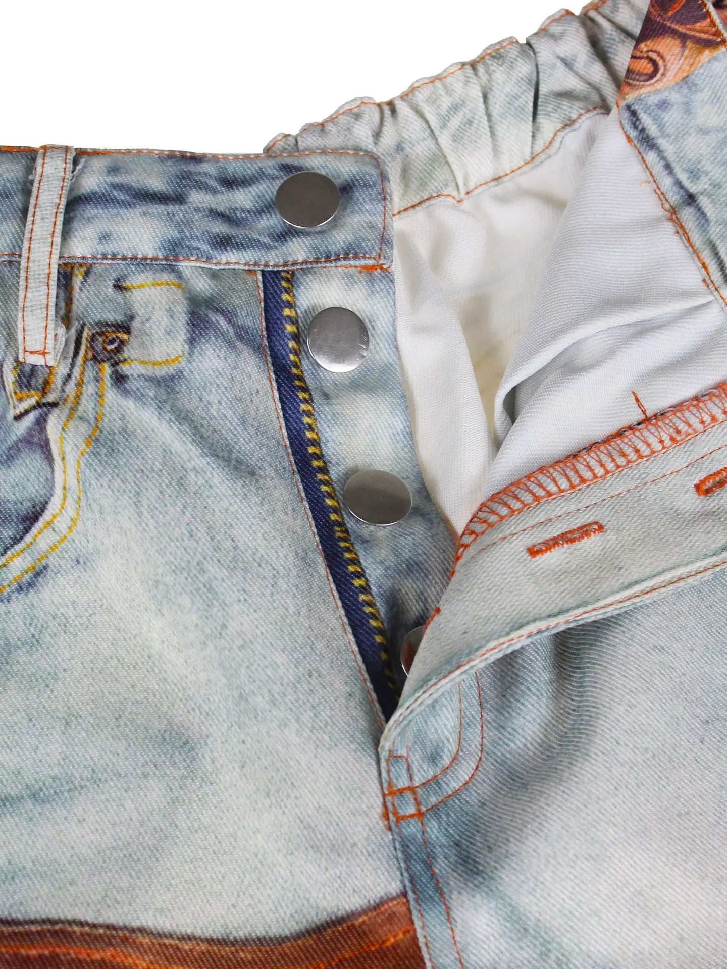 Leather 3D Print Pants