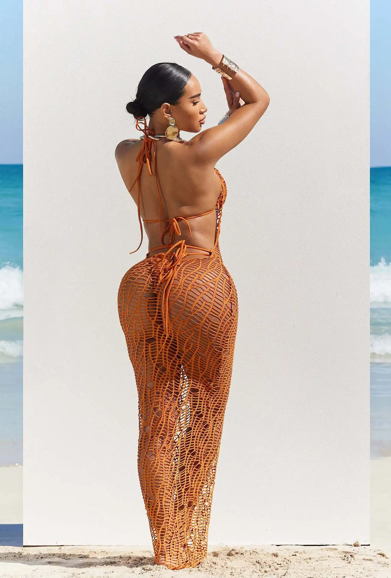 Bikini 3pcs Knitted Dress