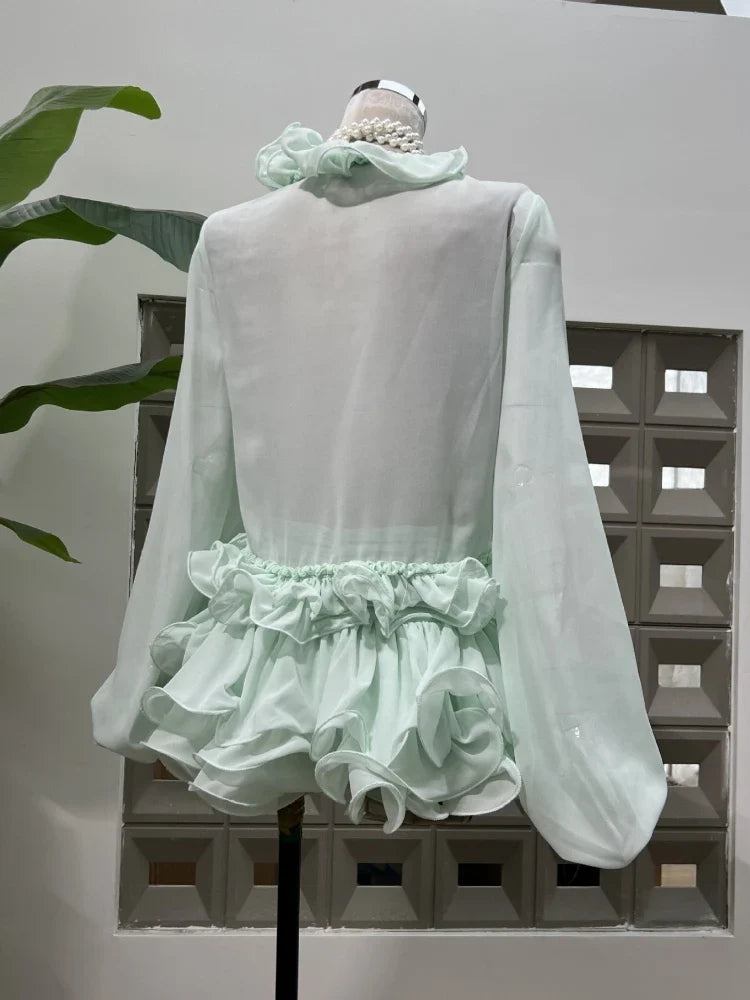 Abella Ruffles Mini Skirt Set