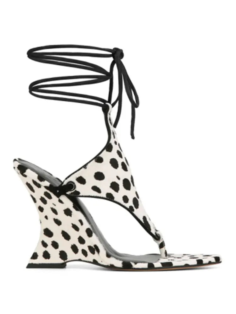 Ankle Strap Wedge High Heels