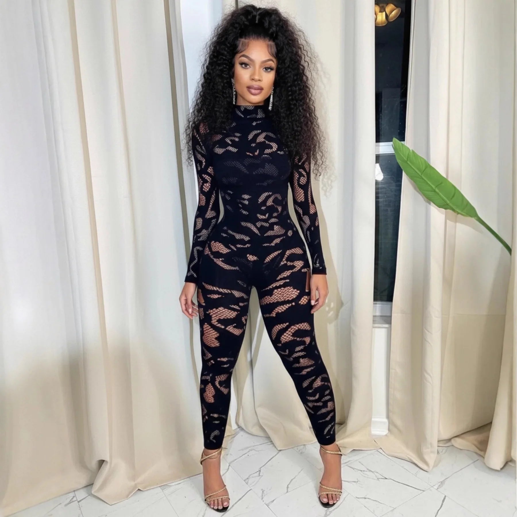 Ayda Mesh Jumpsuit