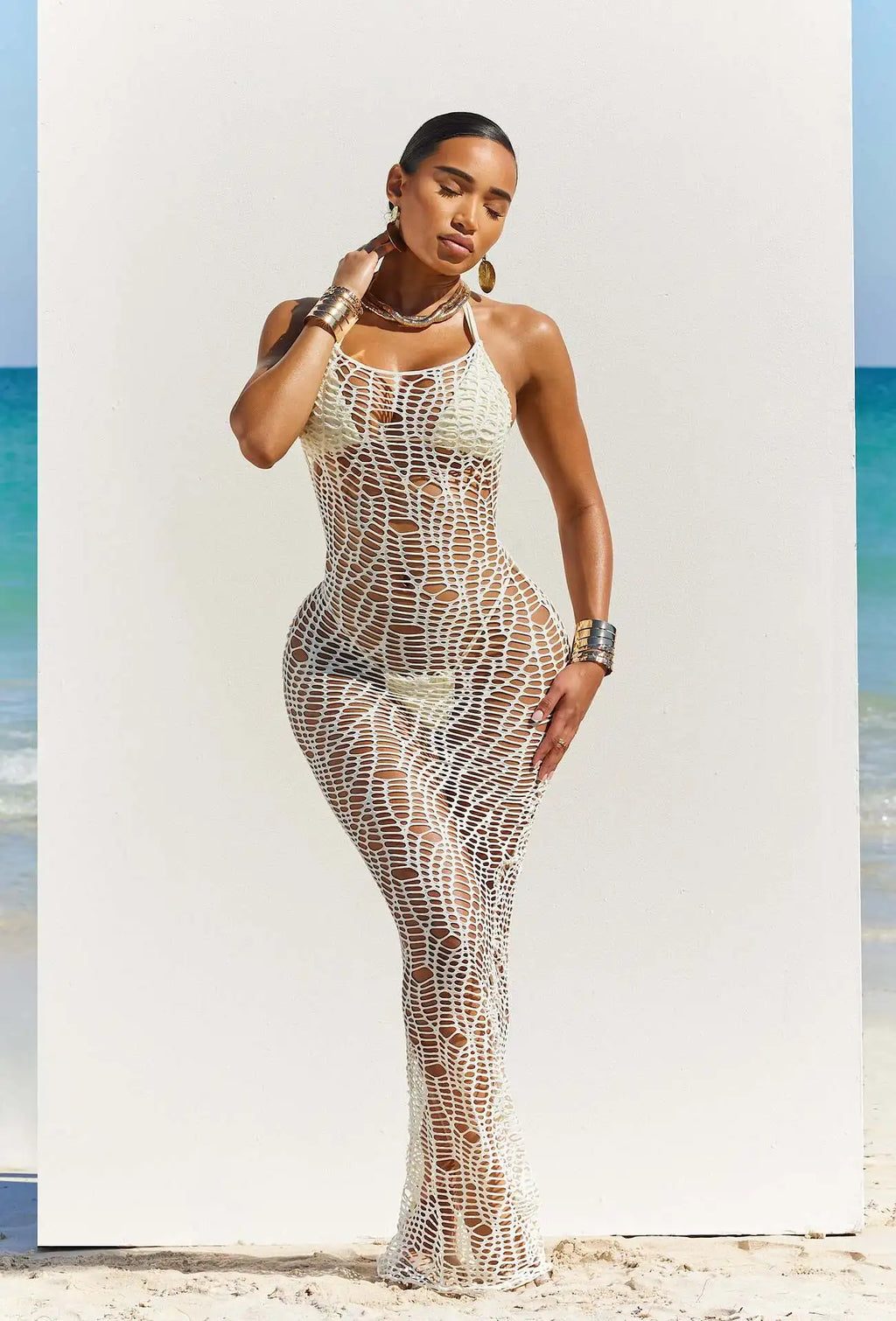 Bikini 3pcs Knitted Dress