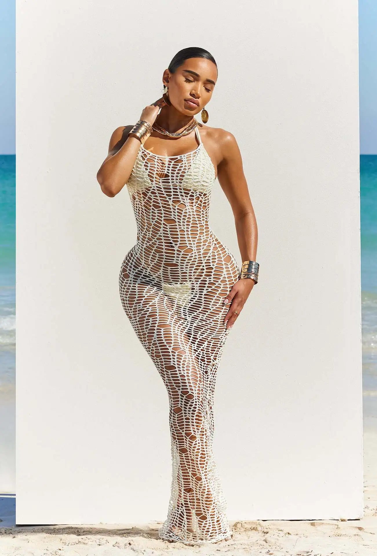 Bikini 3pcs Knitted Dress