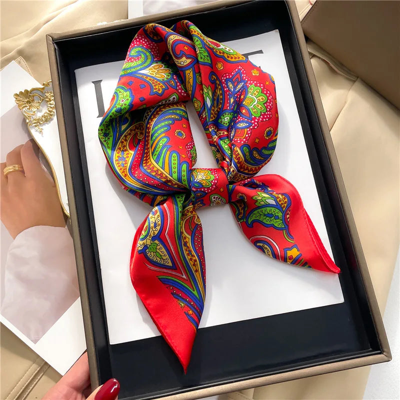 Houndstooth Printed Vintage Headscarf