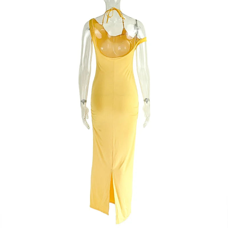 Josephine Ruched Elegant Maxi Dress