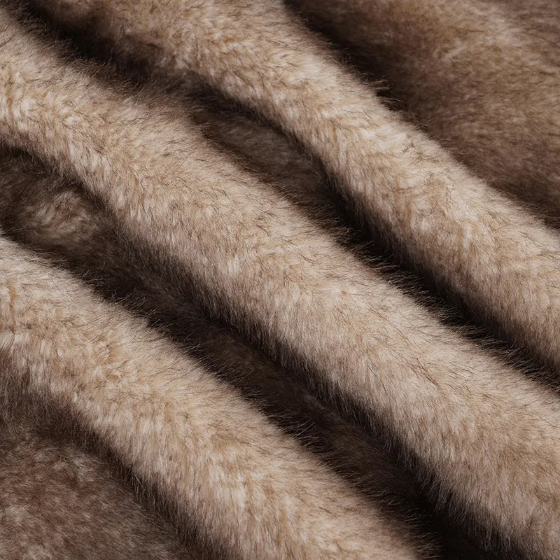 Furry Pleated Mini Skirt