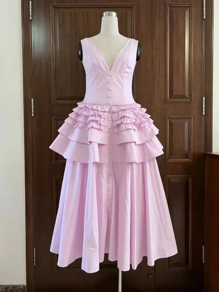 Jenae Puff Midi Dress