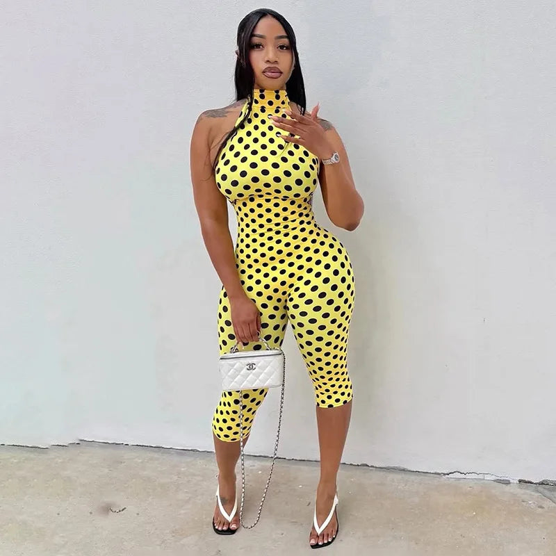 Dot Backless Romper