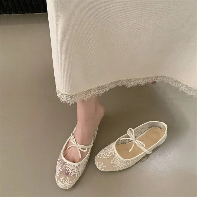 Mesh Embroidery Flats