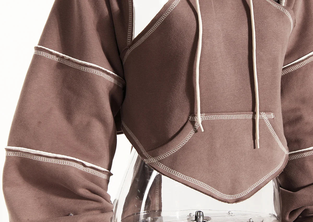 Hooded Cut Out Bandage Jacket
