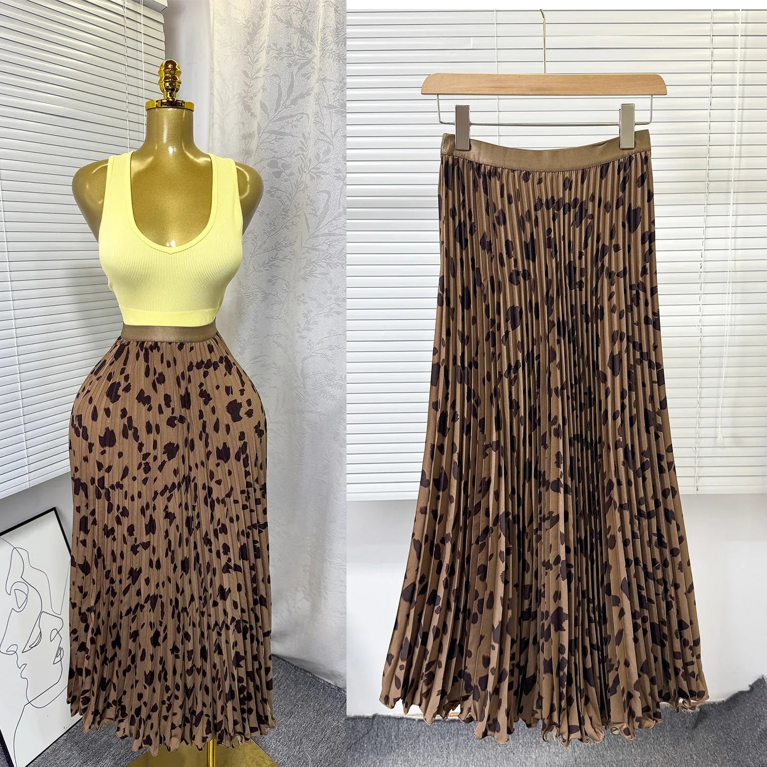 Kiana High Waist Skirt Set