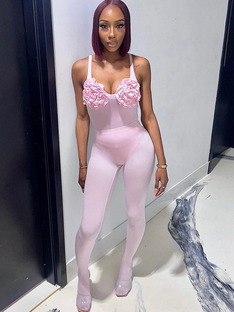 3D Flower Pants Set