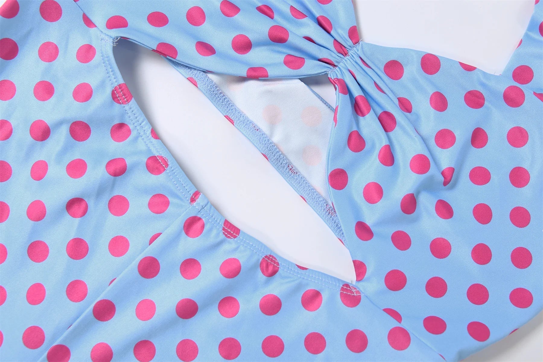 Chic Polka Dot Halter Romper + Headscarf