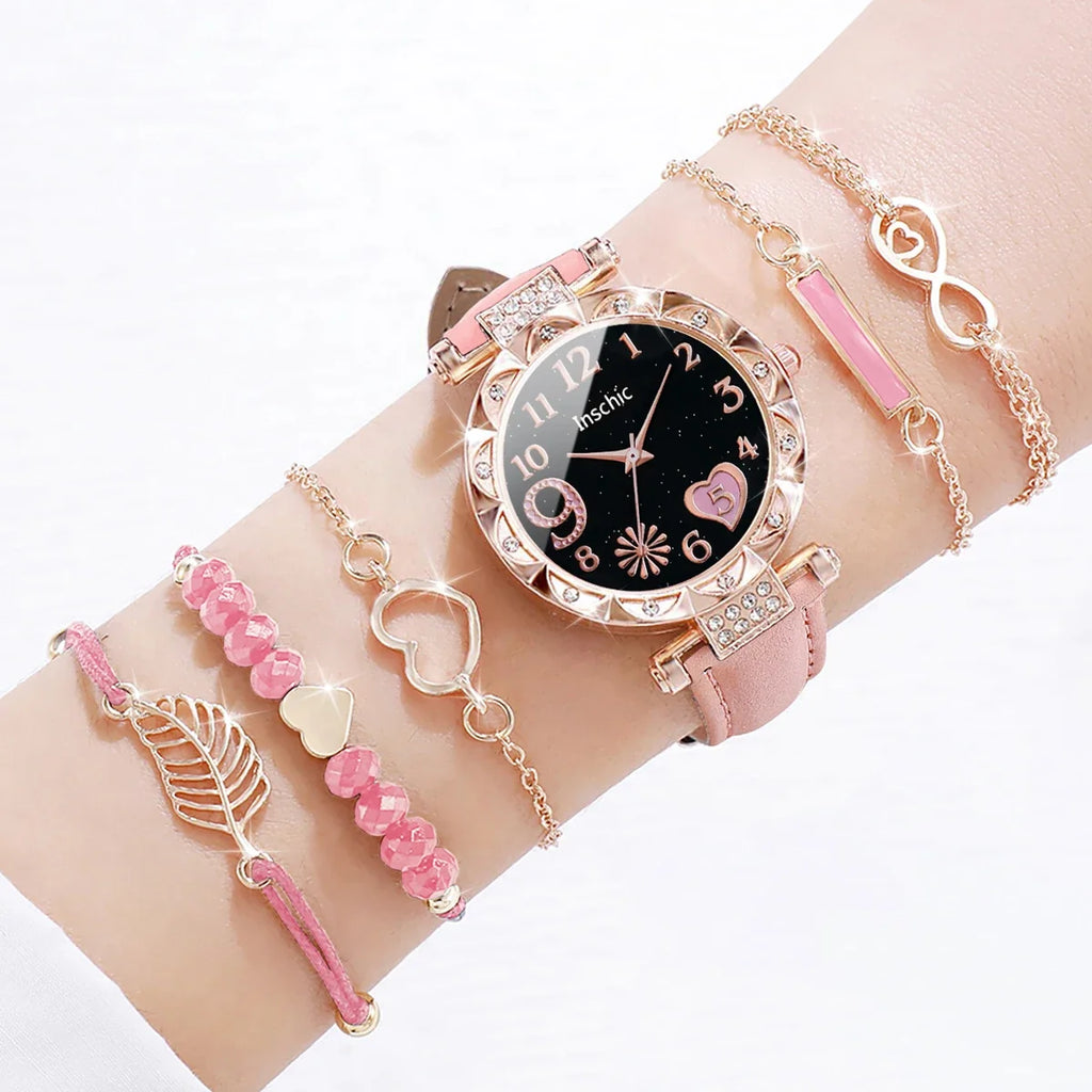 6PCS/Set Watch Bracelet Set（Without Box）