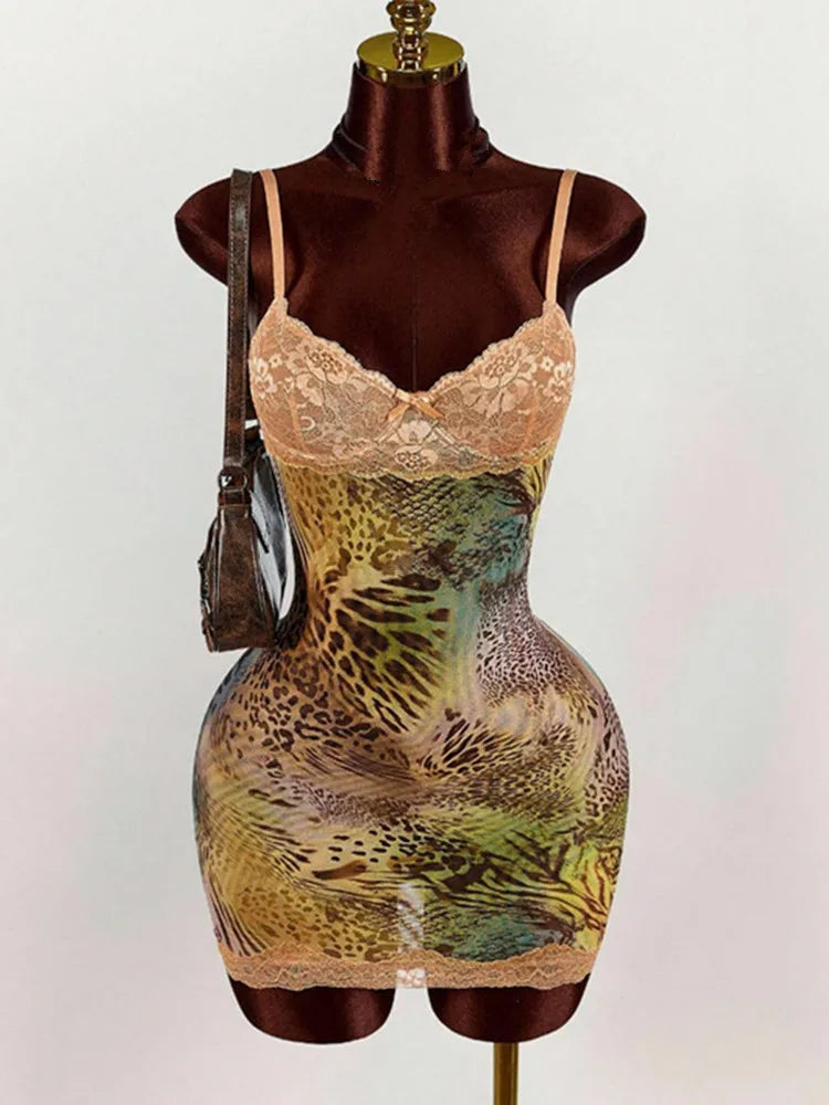 Floral Lace Mini Dress