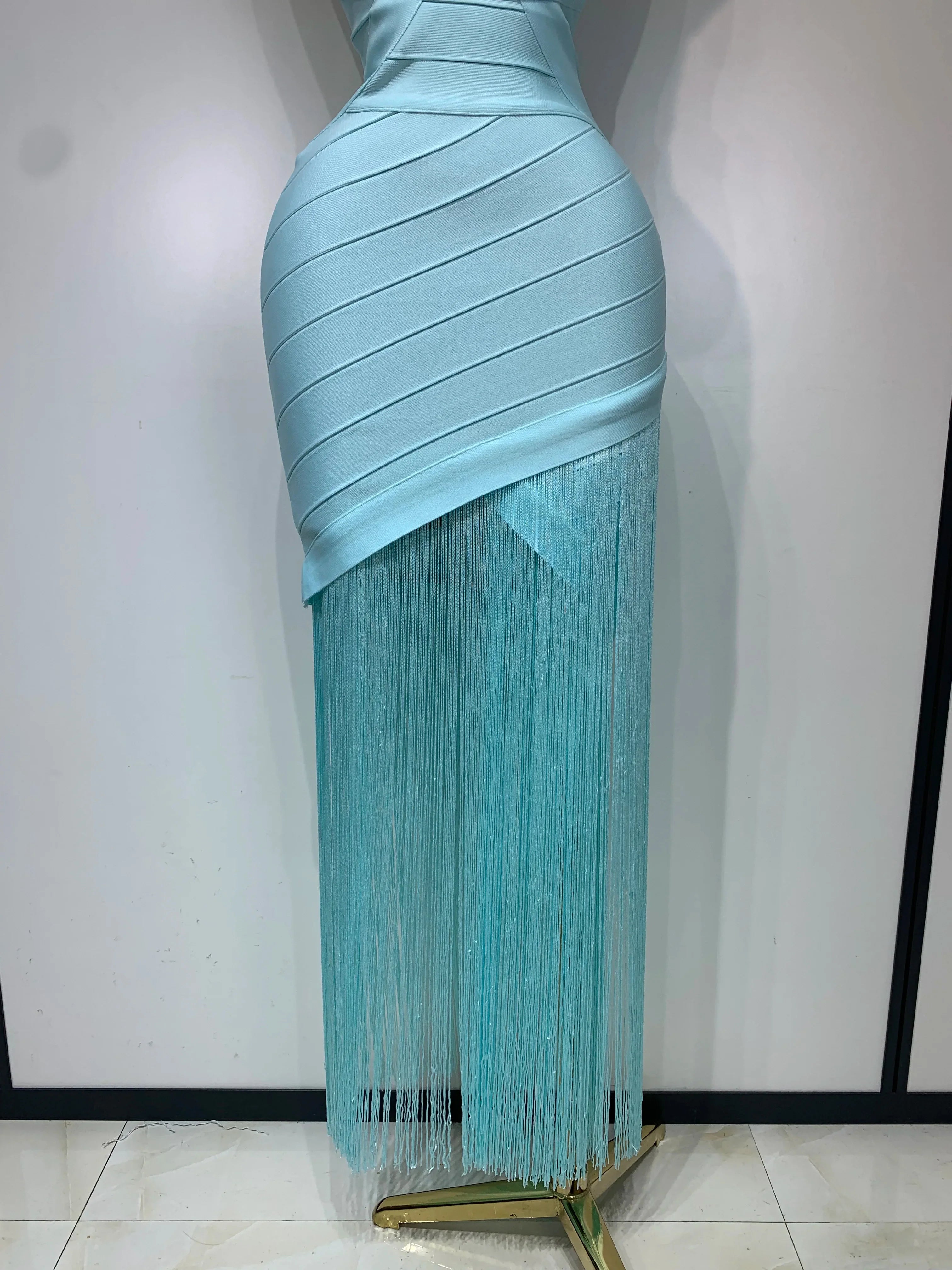 Lauren Tassel Bandage Maxi Dress