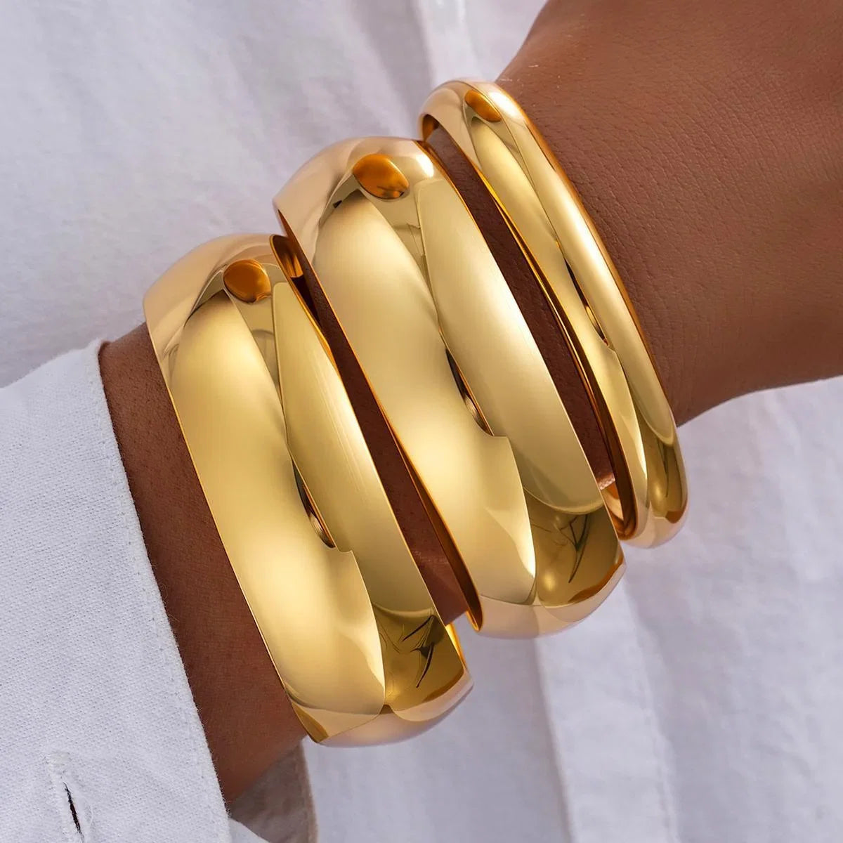 3pcs Oversized Chunky Bangle Bracelet