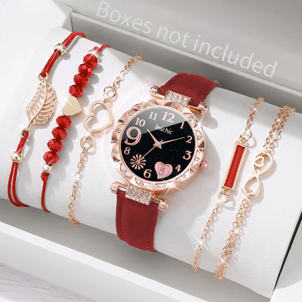 6PCS/Set Watch Bracelet Set（Without Box）
