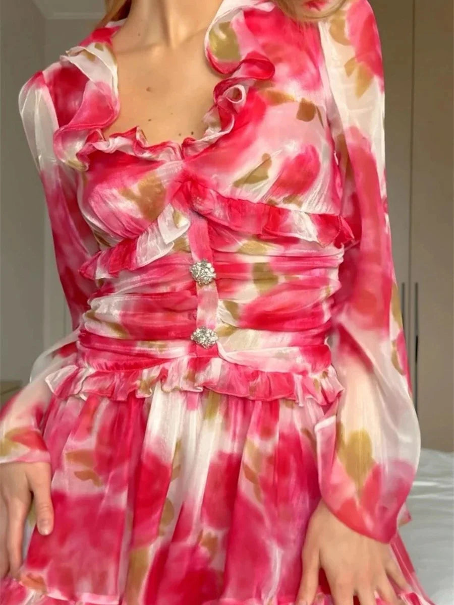 Brunching Ruffles Mini Dress