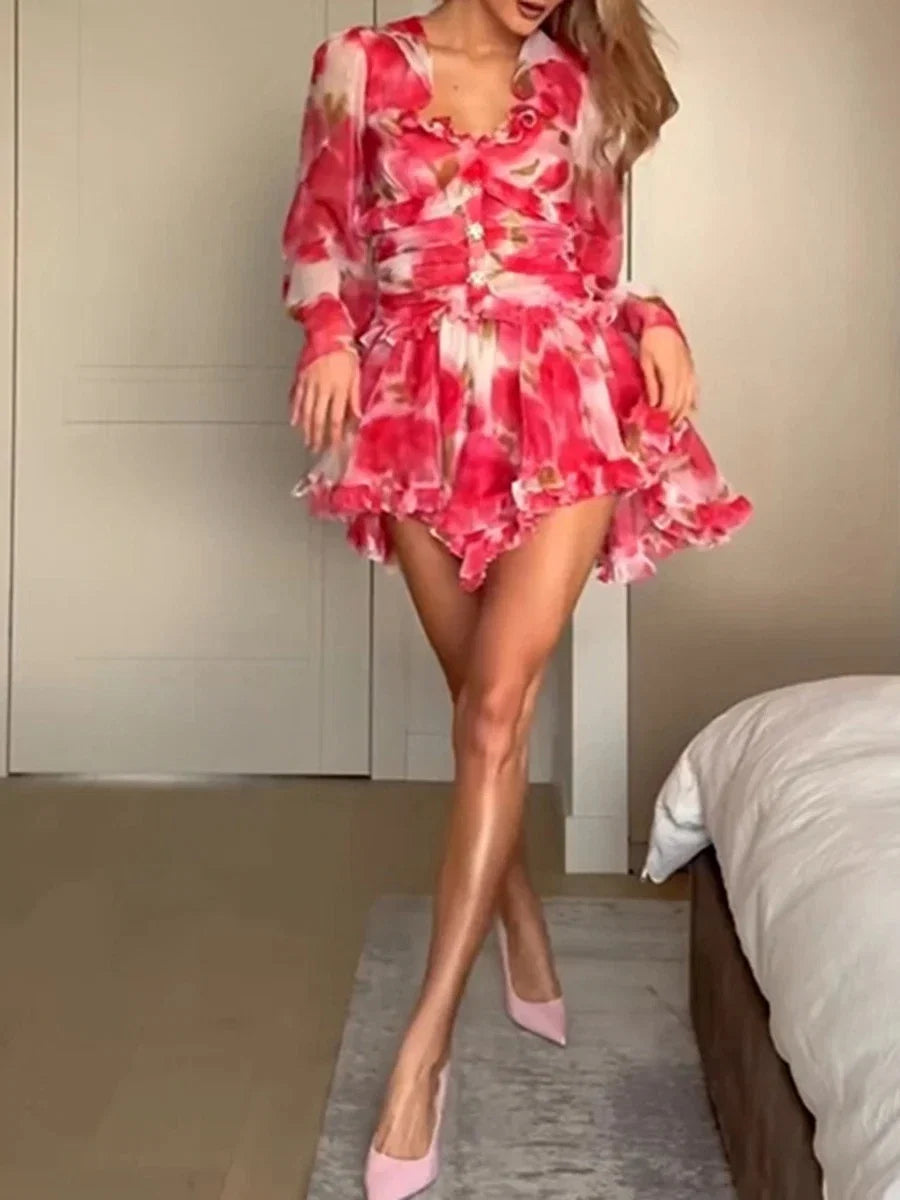 Brunching Ruffles Mini Dress
