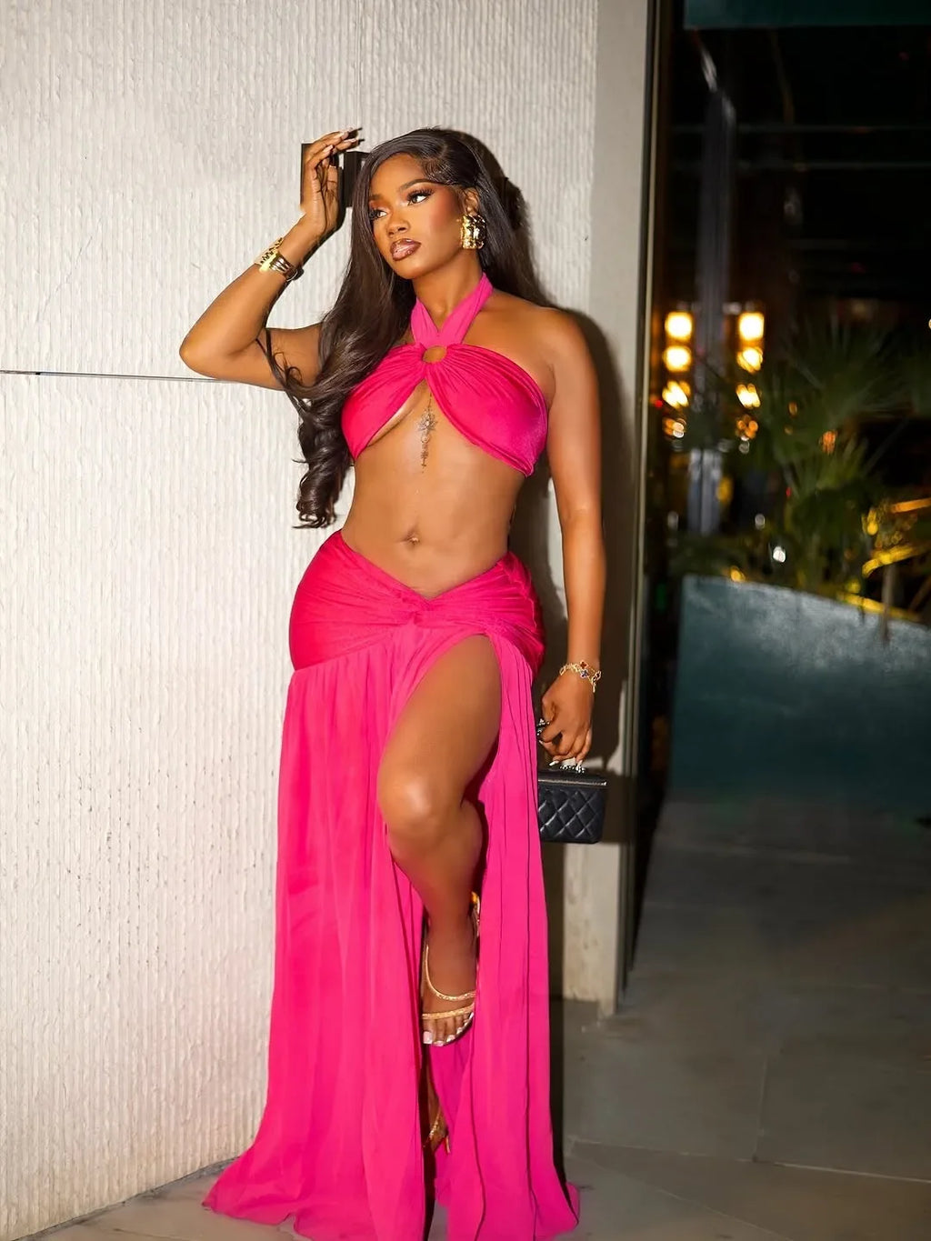 Belle Ruched Maxi Skirt Set
