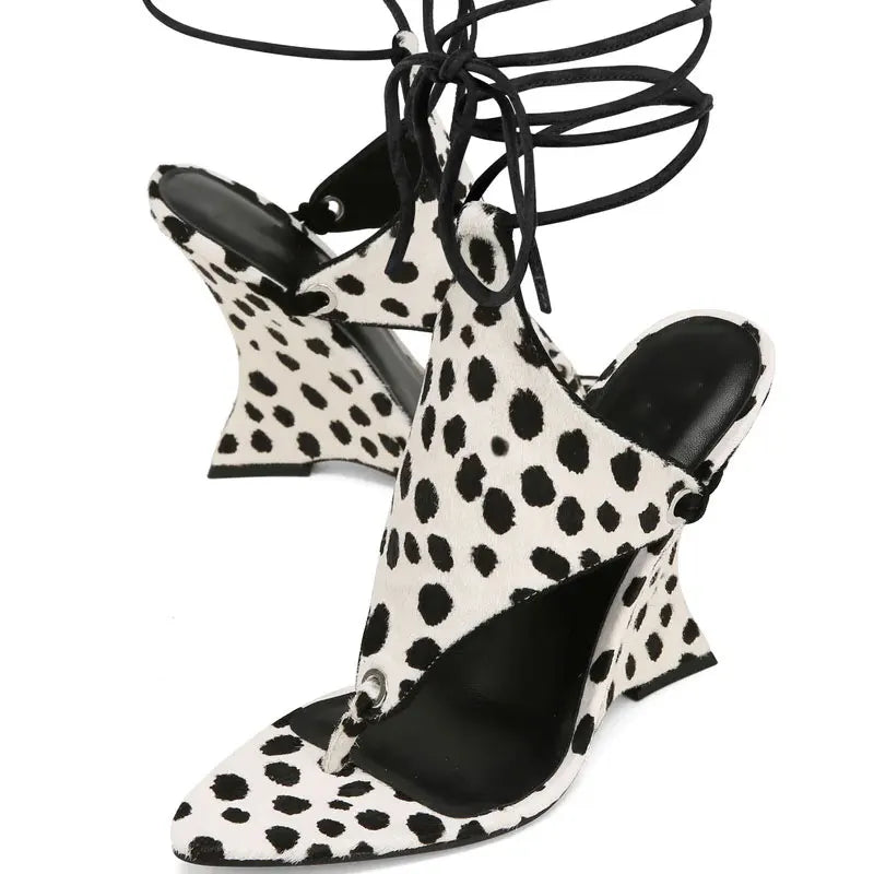 Ankle Strap Wedge High Heels