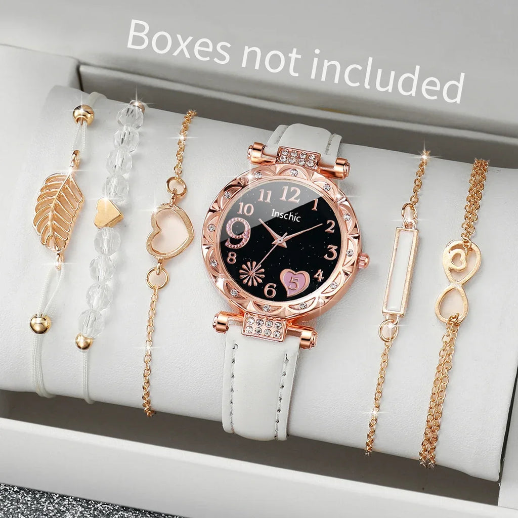 6PCS/Set Watch Bracelet Set（Without Box）