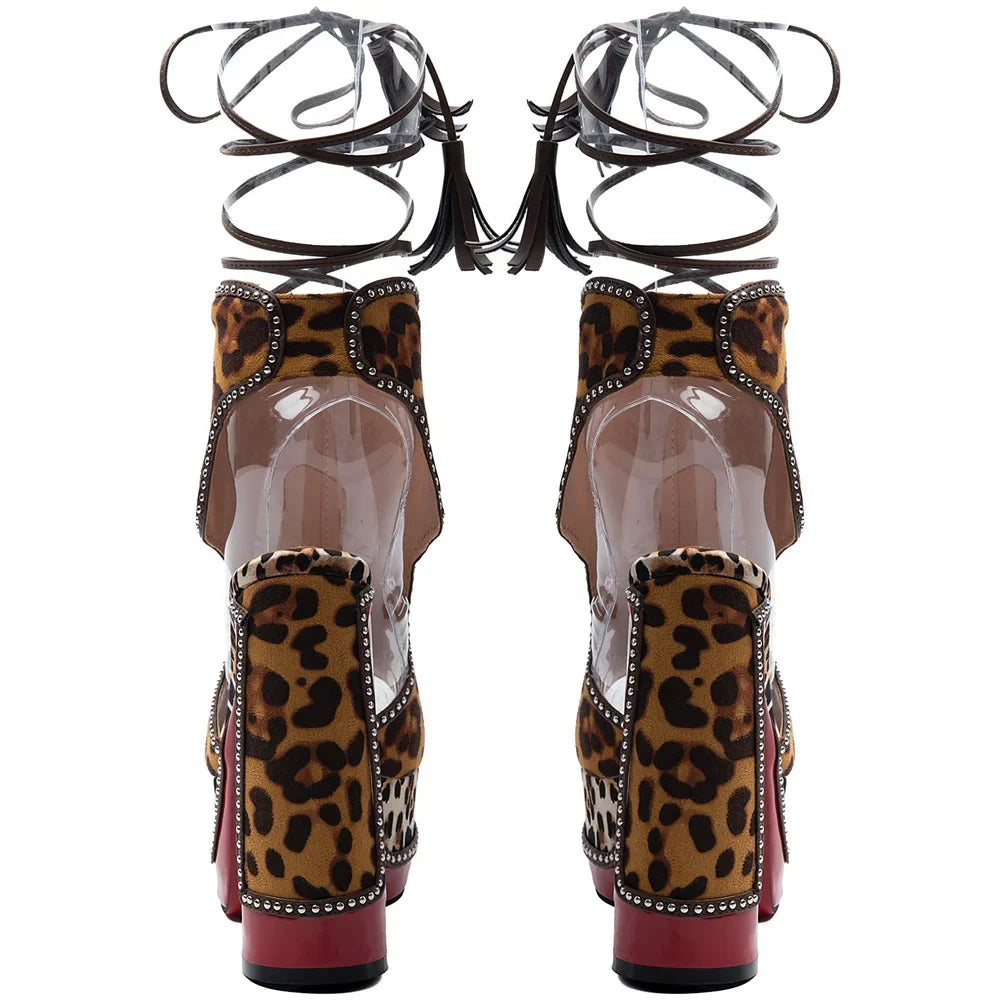 Leopard Chunky High Heels