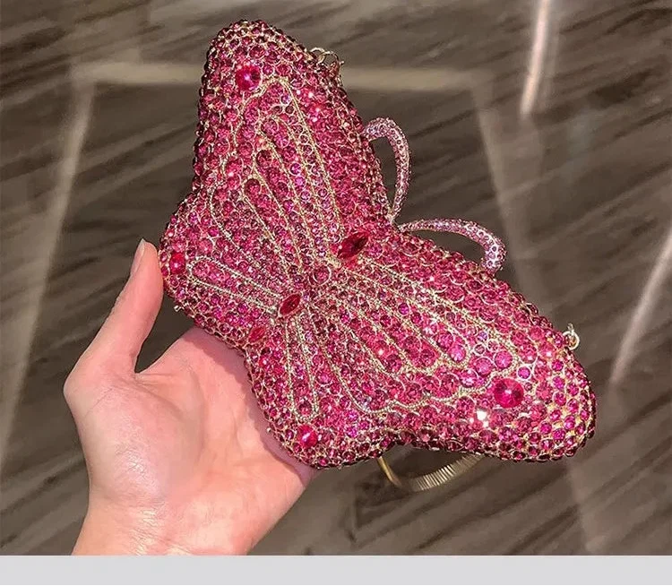 Luxury Butterfly Rhinestone Bag
