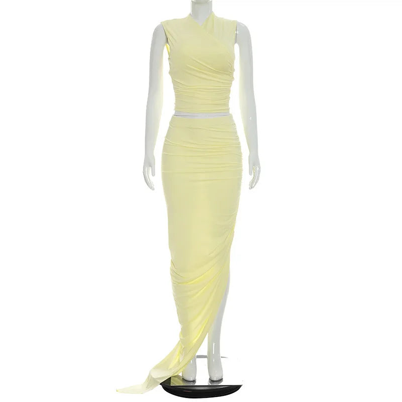 Alicia Ruched Skirt Set