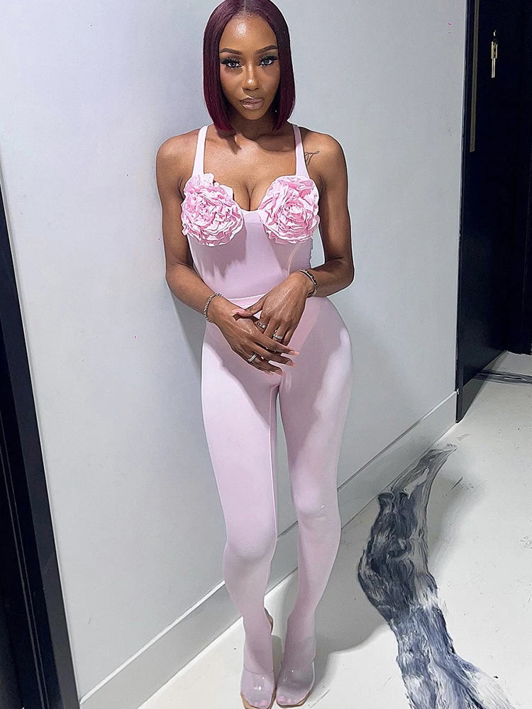 3D Flower Pants Set