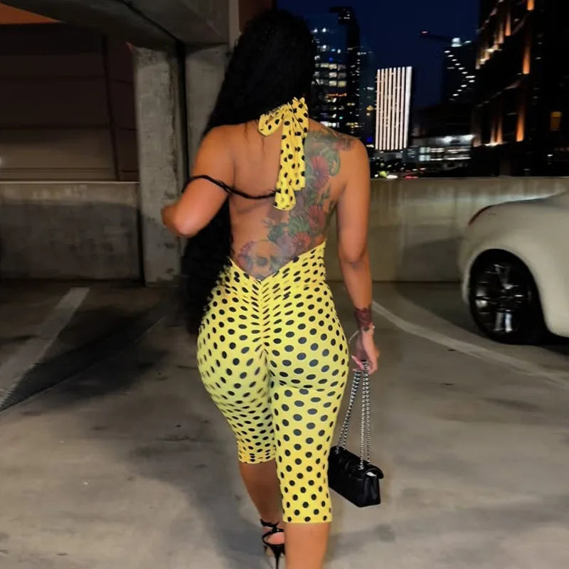Dot Backless Romper