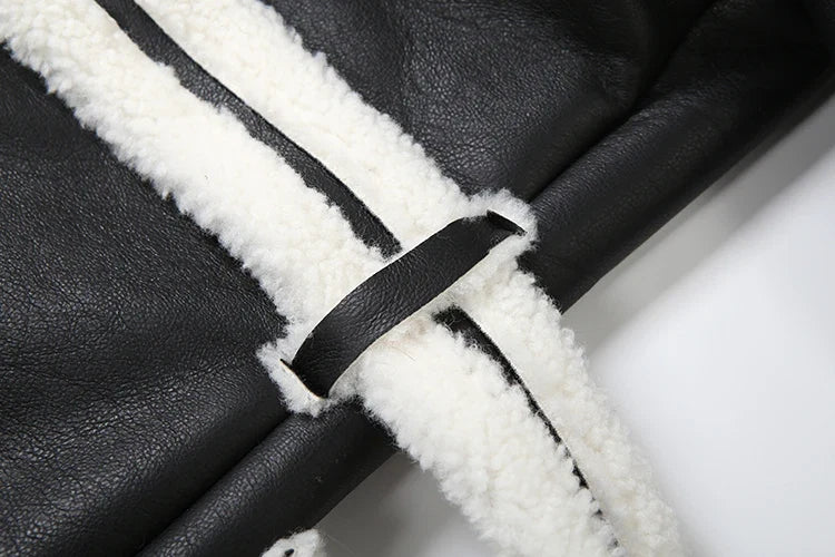 Faux Leather Trench Coat