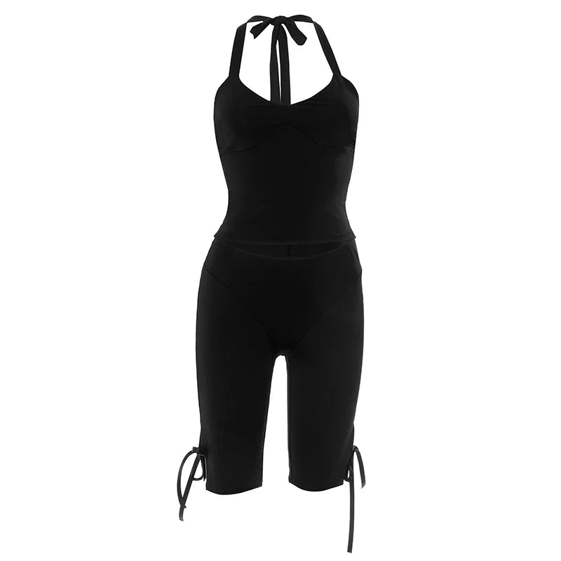 Bow Tie Capri Pants Set