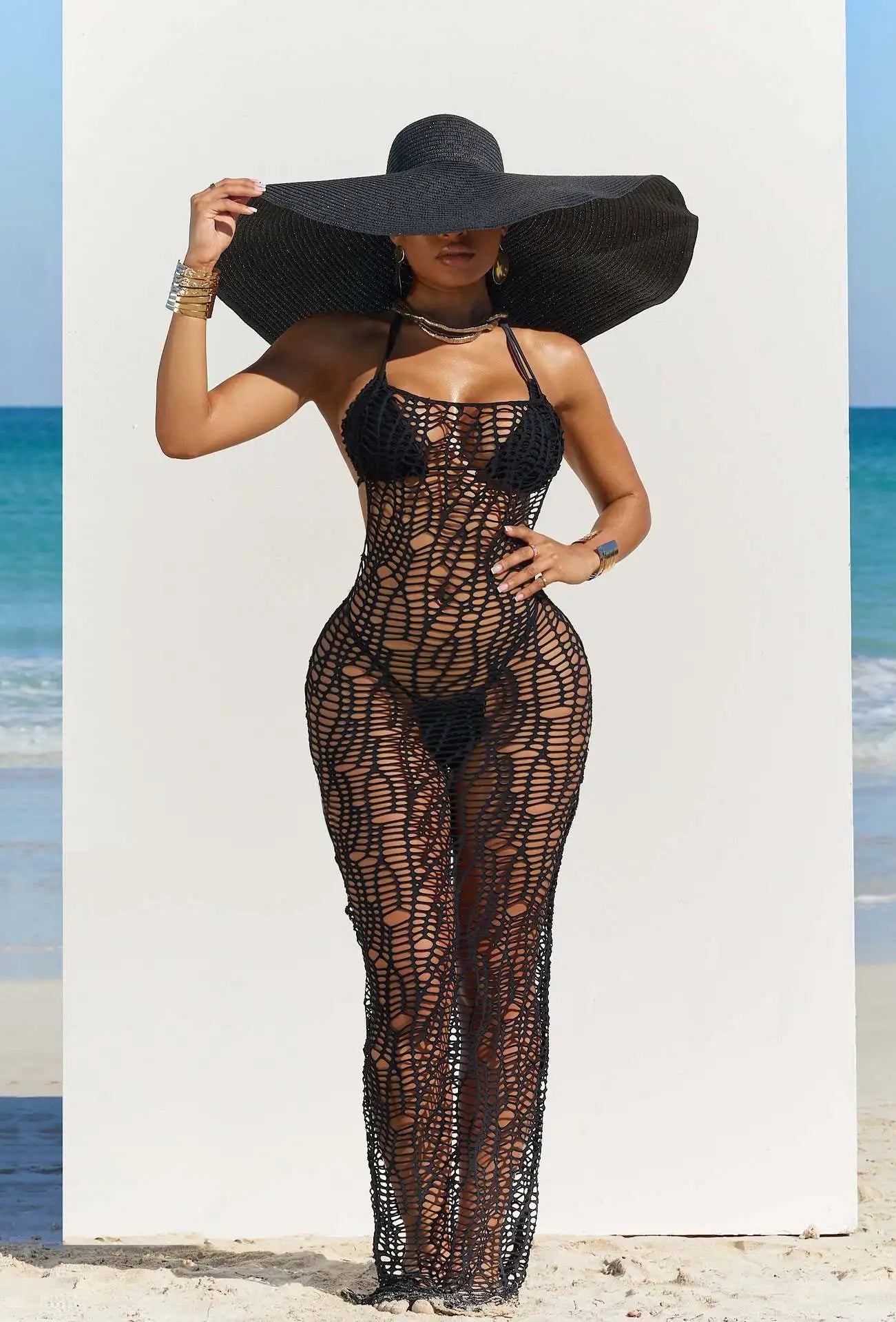 Bikini 3pcs Knitted Dress
