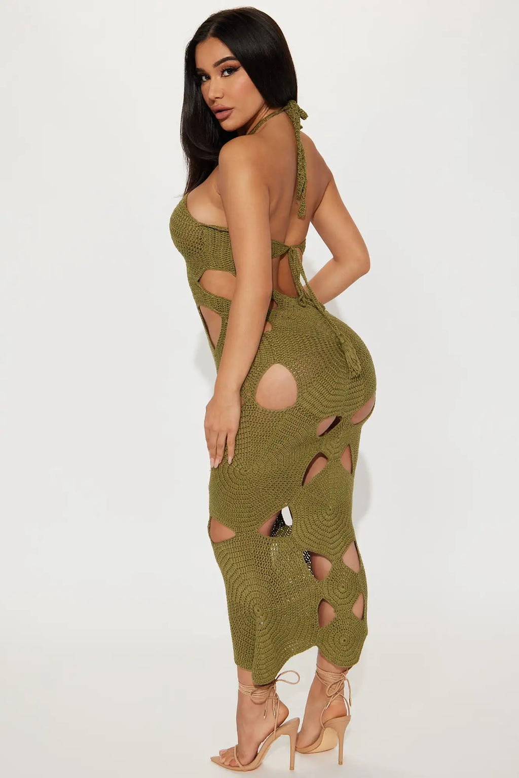 Coquette Crochet Midi Dress