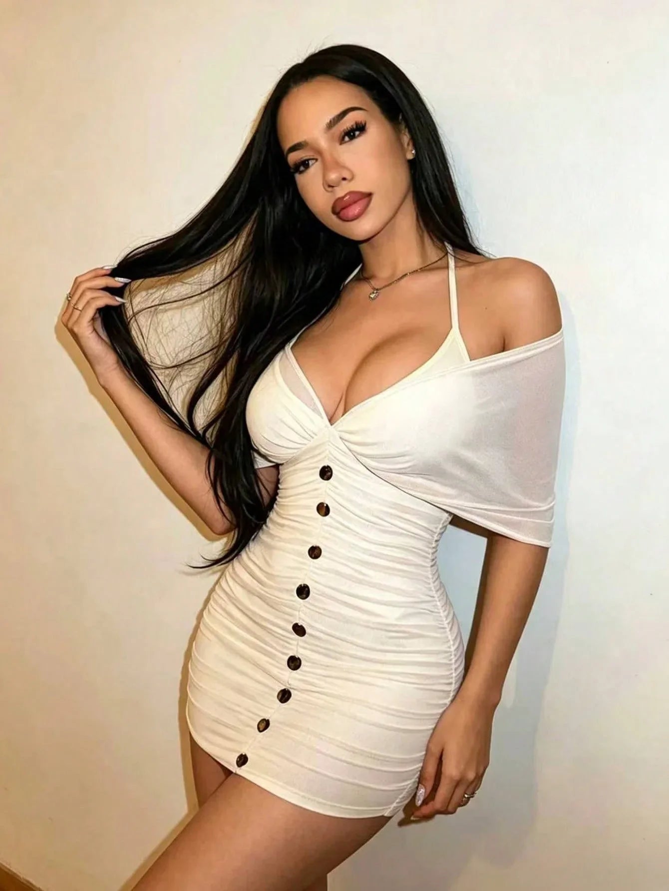 Leasha Mesh Mini Dress