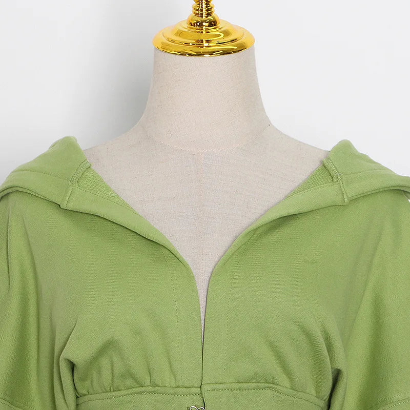 Hoodie Bandage Corset Jacket