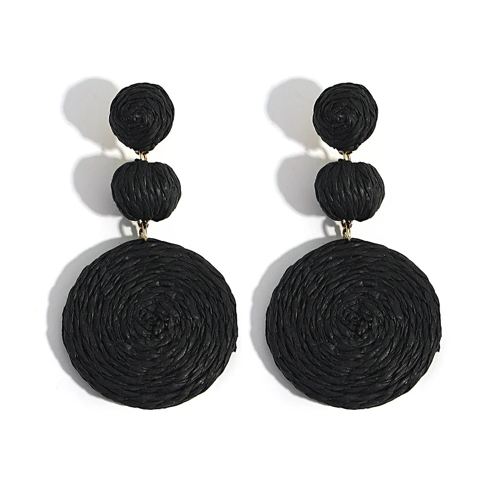 Handmade Rattan Knit Earrings