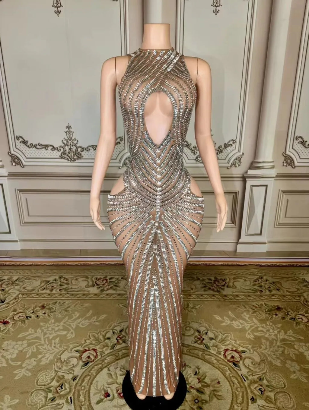 Maggie Mesh Maxi Dress